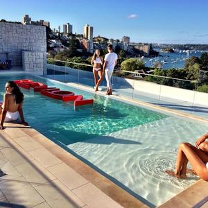 The Revlon rooftop pool at the InterContinental, Double Bay.